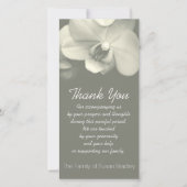 Orchid Kaki Sympathie Hartelijk dank Bedankkaart (Voorkant)