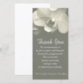 Orchid Kaki Sympathie Hartelijk dank Bedankkaart (Voorkant / Achterkant)