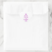 Orchid Keep Calm en Draag door Hart Sticker (Tas)