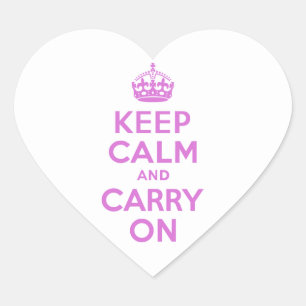 Orchid Keep Calm en Draag door Hart Sticker