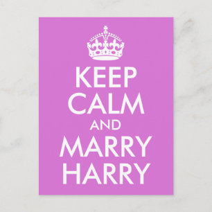Orchid Keep Calm en Marry Harry Briefkaart