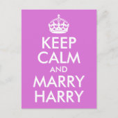 Orchid Keep Calm en Marry Harry Briefkaart (Voorkant)