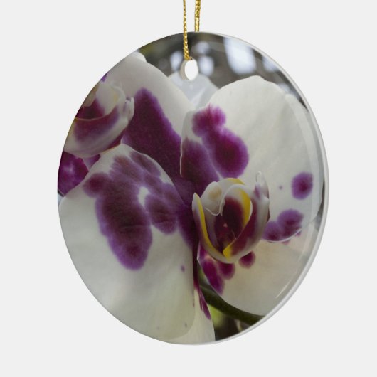 Orchid kerstversiering keramisch ornament (Links)