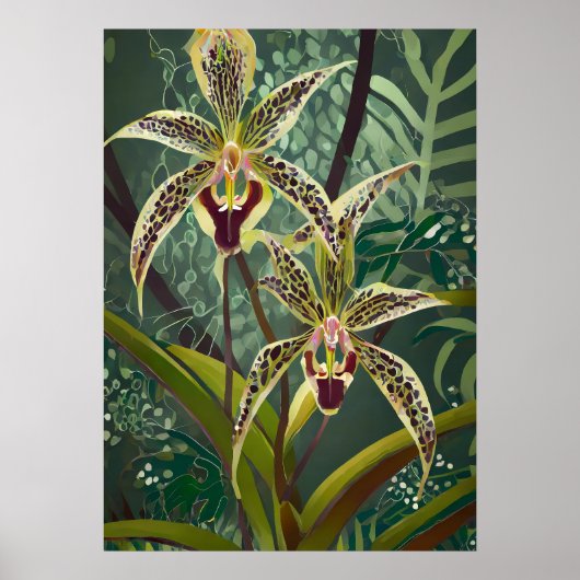 Orchid Kunst V06 Poster (Voorkant)