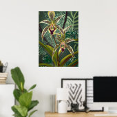 Orchid Kunst V06 Poster (Thuiskantoor)