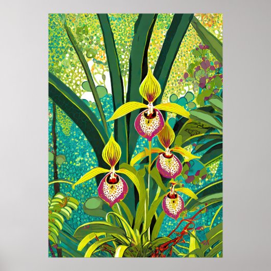 Orchid Kunst V32 Poster (Voorkant)