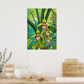 Orchid Kunst V32 Poster (Keuken)