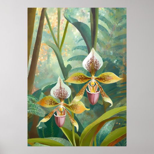 Orchid Kunst V42 Poster (Voorkant)