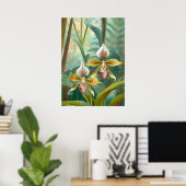 Orchid Kunst V42 Poster (Thuiskantoor)
