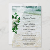 Orchid Lace Beach Bridal Couple Shower Uitnodiging (Voorkant)