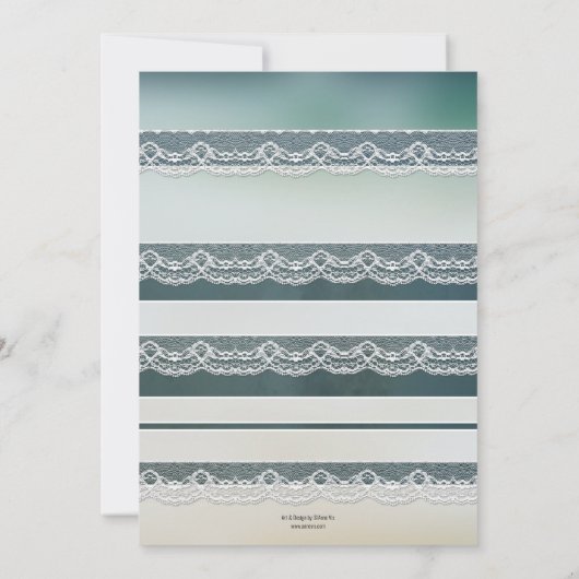 Orchid Lace Beach Bridal Couple Shower Uitnodiging (Achterkant)