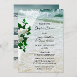Orchid Lace Beach Bridal Couple Shower Uitnodiging