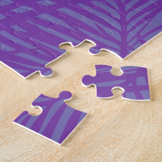 Orchid Lavender Paars Tropical Leaf Personalized Legpuzzel (Zijkant)