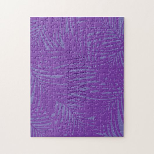 Orchid Lavender Paars Tropical Leaf Personalized Legpuzzel (Verticaal)