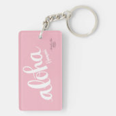 Orchid Lei Aloha Waterverf Sleutelhanger (achterkant)