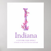 Orchid Letter I Indiana douanenaam Poster (Voorkant)