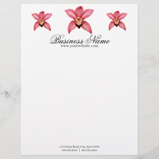 Orchid Letterhead Gepersonaliseerd Briefhoofd (Voorkant)