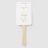 Orchid Lily Scripting Verse Hand Fan Handwaaier (Achterkant)