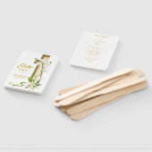 Orchid Lily Scripting Verse Hand Fan Handwaaier (Niet-gemonteerd)