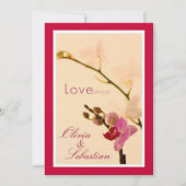 Orchid Love Amour Invite Kaart (Voorkant)