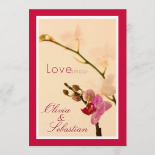 Orchid Love Amour Invite Kaart