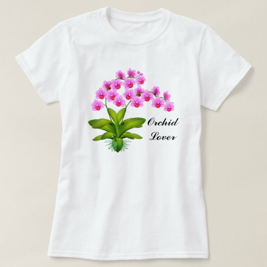 Orchid Lover Pink Phalaenopsis Shirt (Design voorkant)