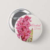 Orchid Lover schilderde Button (Voorkant /achterkant)