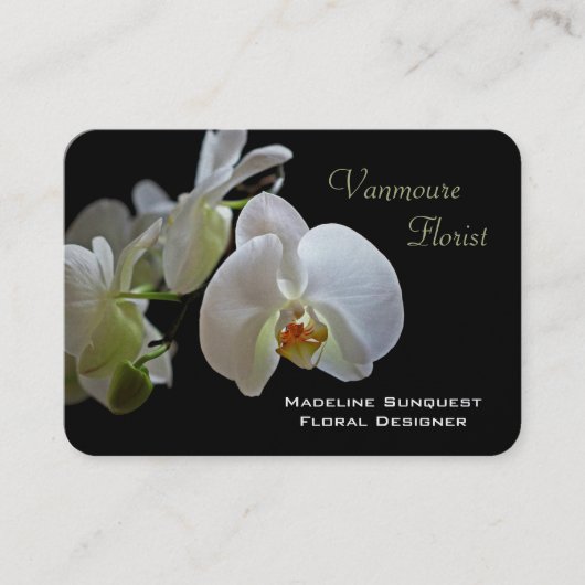 Orchid Luxury Pearl Florist Visitekaartje (Voorkant)