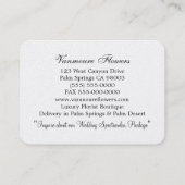 Orchid Luxury Pearl Florist Visitekaartje (Achterkant)