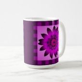 Orchid Magenta Daisy Flower, Pattern Stripes - Mok (Voorkant rechts)