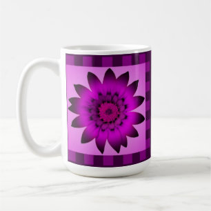 Orchid Magenta Daisy Flower, Pattern Stripes - Mok