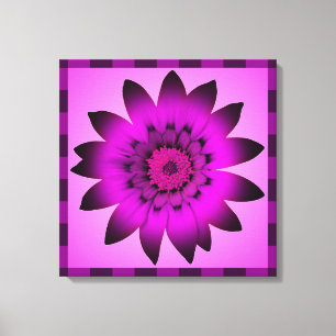 Orchid Magenta Vloerillustratie - Verpakt canvas Afdruk