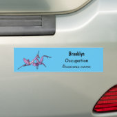 Orchid mantis cartoon illustratie bumpersticker (Op auto)