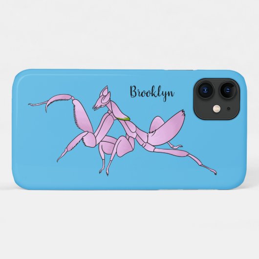 Orchid mantis cartoon illustratie Case-Mate iPhone case (Achterkant (horizontaal))