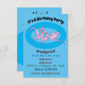 Orchid mantis cartoon illustratie kaart (Voorkant / Achterkant)