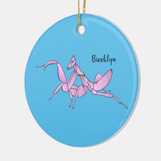 Orchid mantis cartoon illustratie keramisch ornament (Links)