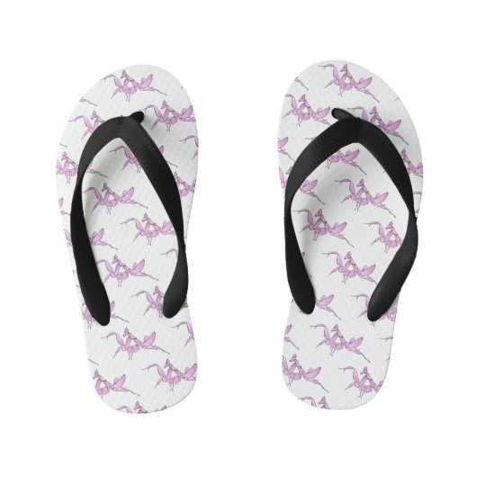 Orchid mantis cartoon illustratie kinder teenslippers (Voetbed)