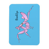 Orchid mantis cartoon illustratie magneet (Verticaal)