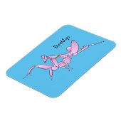 Orchid mantis cartoon illustratie magneet (Linkerzijde)