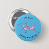 Orchid mantis cartoon illustratie ronde button 5,7 cm (Voorkant /achterkant)
