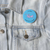 Orchid mantis cartoon illustratie ronde button 5,7 cm (In situ)