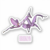 Orchid mantis cartoon illustratie sticker (Voorkant)