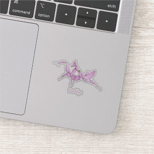 Orchid mantis cartoon illustratie sticker