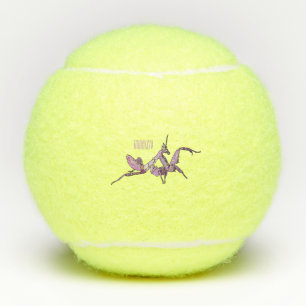 Orchid mantis cartoon illustratie tennisballen