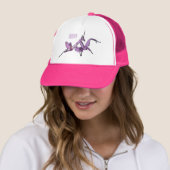 Orchid mantis cartoon illustratie trucker pet (In situ)