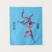 Orchid mantis cartoon illustratie wandkleed (Voorkant)