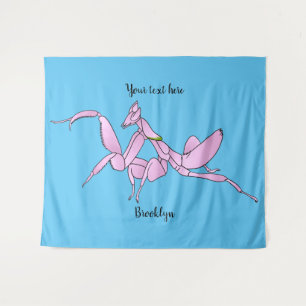 Orchid mantis cartoon illustratie wandkleed