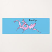 Orchid mantis cartoon illustratie yogamat (Voorkant (horizontaal))