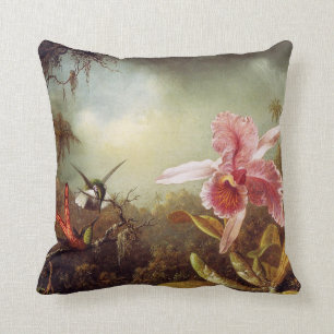 Orchid met twee Hummingbird Pillow Kussen