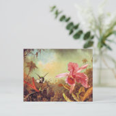 Orchid met twee Hummingbird's, mooi kunstschilderi Briefkaart (Staand voorkant)